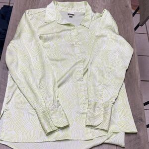 A New Day Lime and White Patterned Shirt